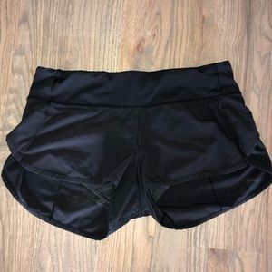 Size 6 black lululemon shorts